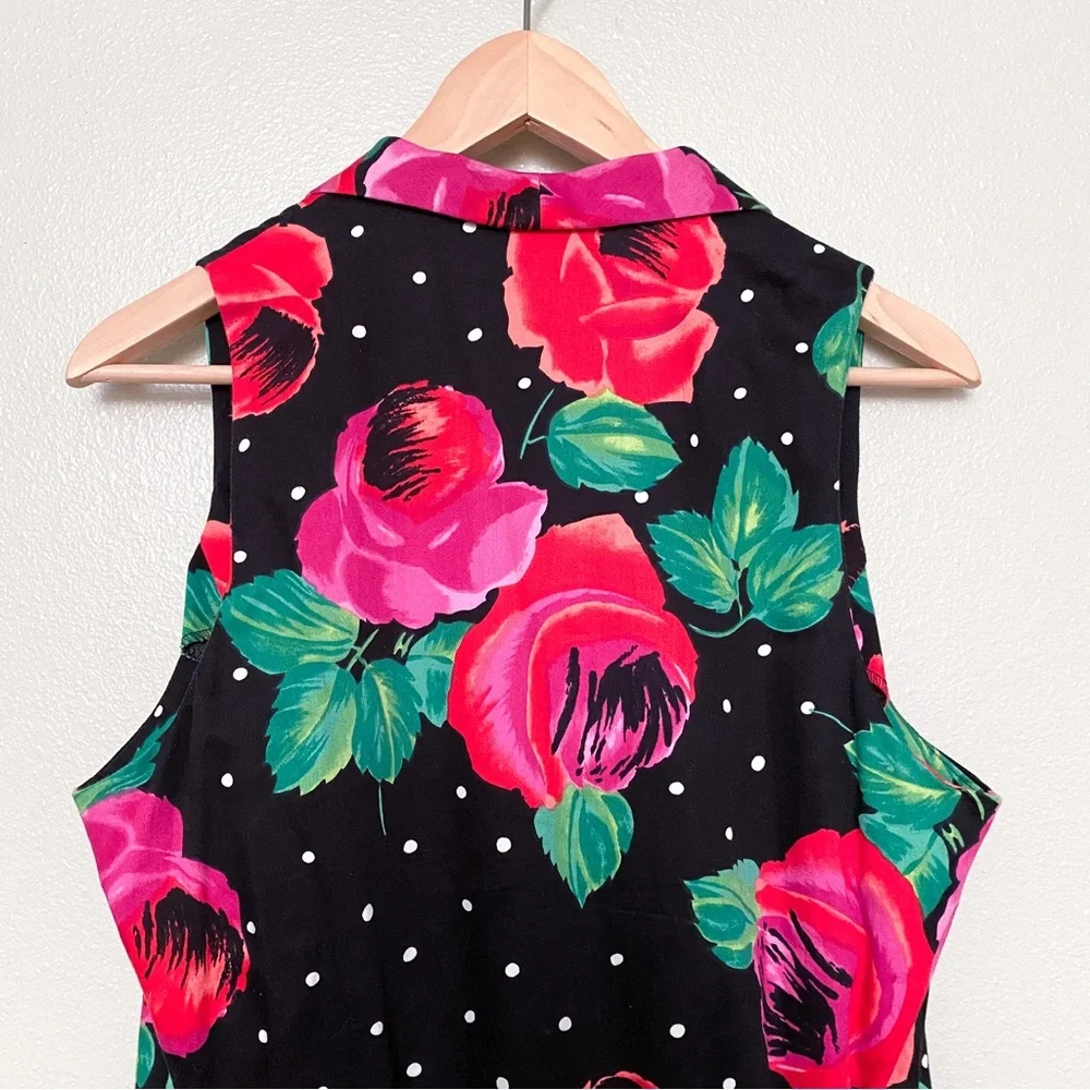 Vintage Jessica Howard by Mitchell Rodbell floral polka dot career dress - Picture 11 of 15